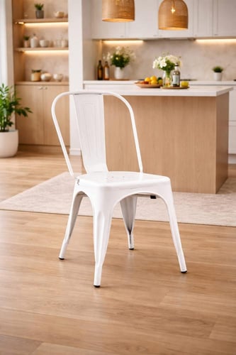 كرسي معدني بتصميم صناعي أنيق بألوان متعددة