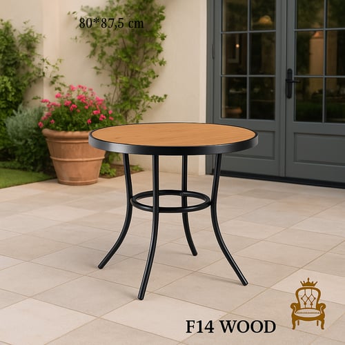 طاولة كوفي خارجية – تصميم معدني بألوان متعددة (أسو...