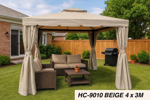 خيمة خارجية باللون البيج (متعدد المقاسات)