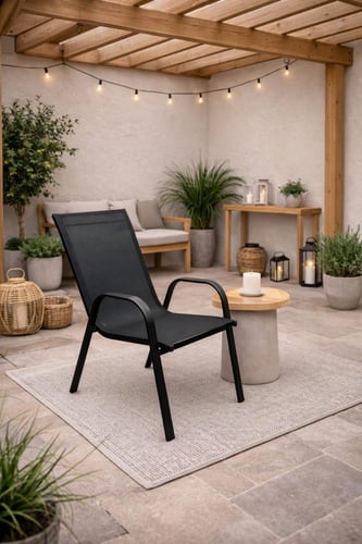 كرسي خارجي مفرد بتصميم عصري مقاوم بألوان متعددة مت...