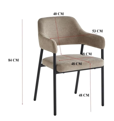 كرسي قماش عصري بمساند جانبية وإطار معدني متعدد الا...