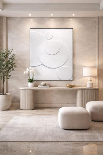 لوحة جدارية فنية ثلاثية الأبعاد بتصميم دائري