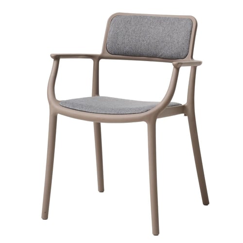 كرسي طعام مودرن بذراعين بتصميم انسيابي فاخر وقاعدة...