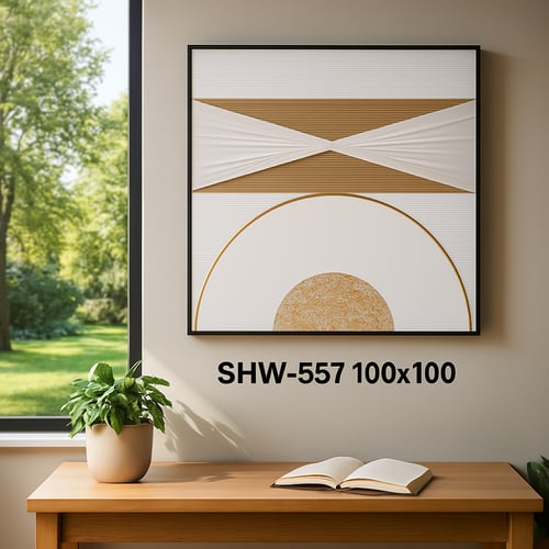 لوحة جدارية فنية بتصميم عصري أنيق البساطة إطار أسو...
