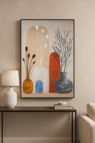 لوحة الحائط بتصميم مستوحى من المزهرية