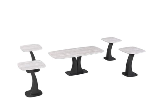 طقم طاولات خدمة بتصميم منحني فاخر – موفن هوم