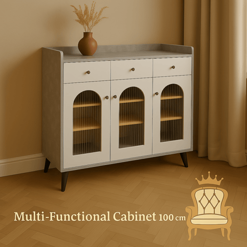 دولاب تخزين متعدد الأغراض بتصميم عصري - رمادي