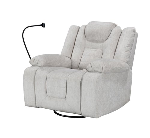 كرسي استرخاء فاخر دوّار مع هزاز وحامل جوال – تصميم...