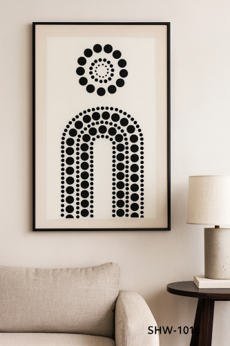 لوحة جدارية بتصميم هندسي نقطي