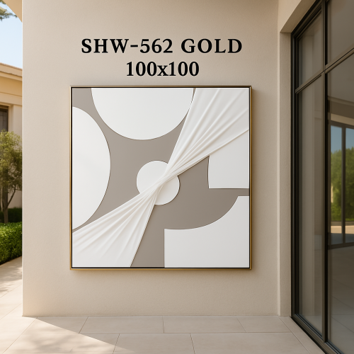 لوحة جدارية هندسية رمادية مقاس 100×100