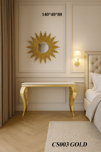 كونسول فخم مع سطح رخام أنيق الراقي العصري