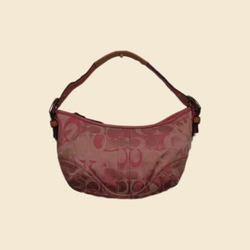 Coach pink Optic Signature shoulder bag