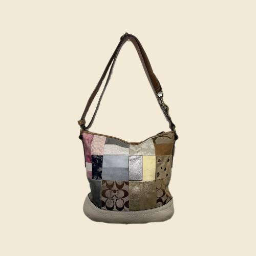 vintage Coach Patchwork Shoulder Bag