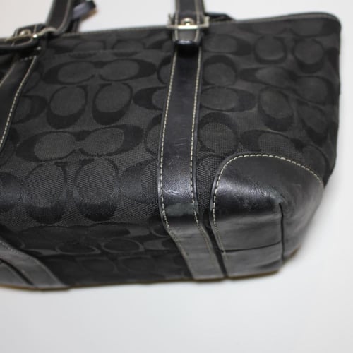 Coach Mini City Tote - Black Signature Print