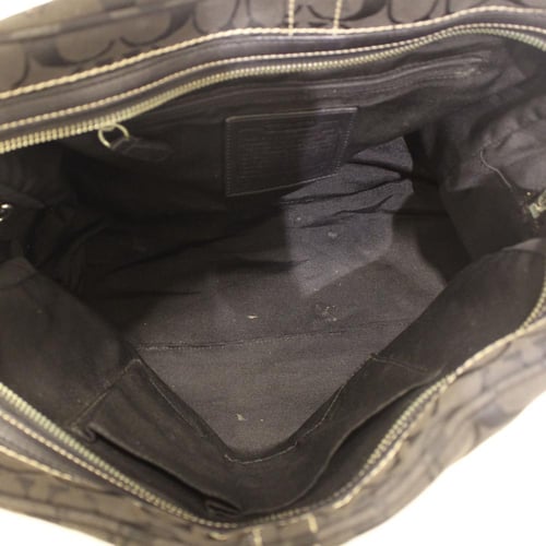 2006 coach black Signature Jacquard Bowler Domed T...