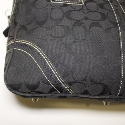 2006 coach black Signature Jacquard Bowler Domed T...
