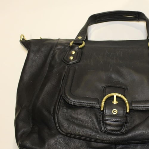 2013 Black Coach Campbell Leather Large Satchel