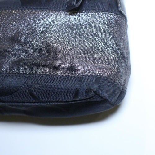 Coach Black & Silver Metallic Shoulder Bag