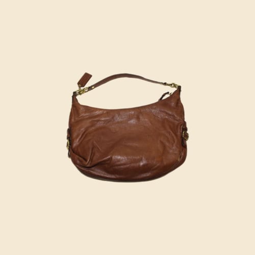 brown leather Coach Madison Hailey Hobo bag