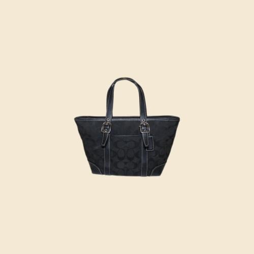 Coach Mini City Tote - Black Signature Print