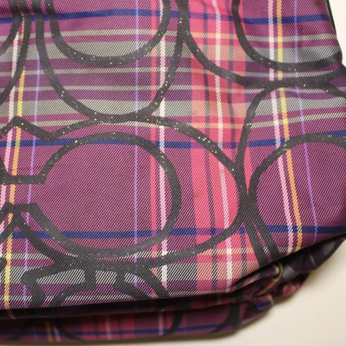 Coach Poppy 2-way shoulder bag in plaid signature...