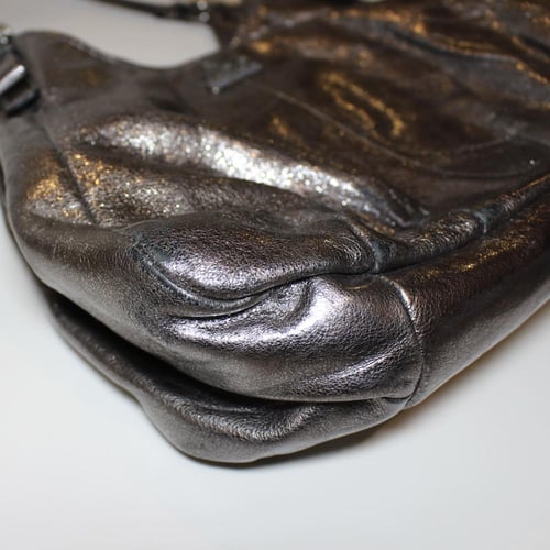 Coach Maggie Crinkle metallic Satchel Purse