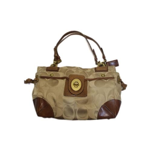 2010 coach Signature stripe zip sachel