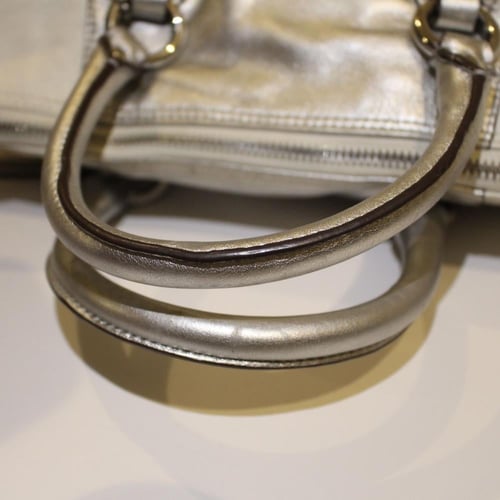 2011 coach Ashley Satchel in white & silver