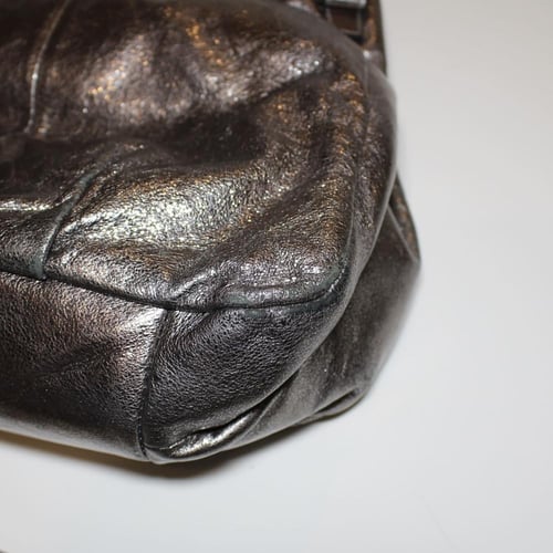Coach Maggie Crinkle metallic Satchel Purse