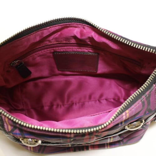Coach Poppy 2-way shoulder bag in plaid signature...