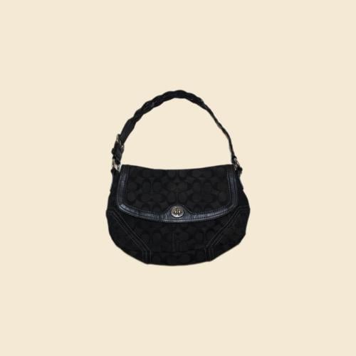 Coach Chelsea black signature jacquard turn-lock s...