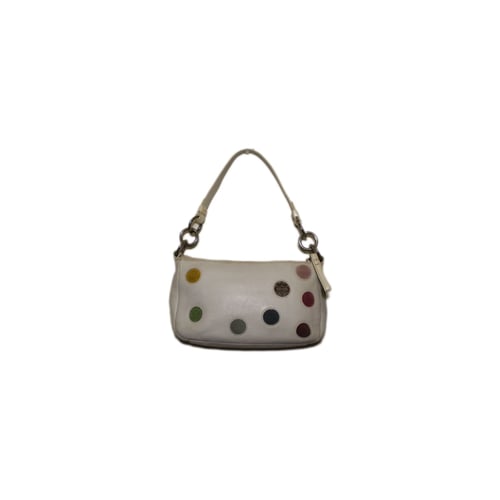 2004 coach White Mini Dot Baguette