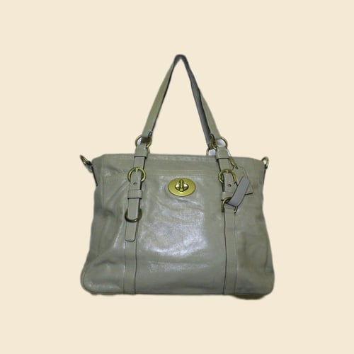 Coach Chelsea Taupe Patent Leather Tote