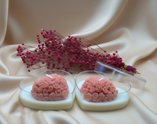 توزيعات علب شمعة القلب