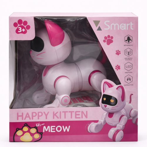 قط ذكي تفاعلي للأطفال مع إضاءة وحركات – Happy Kitt...