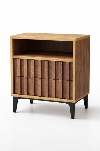 كومدينة خشبية أنيقة بواجهة مضلعة – تصميم عصري فاخر