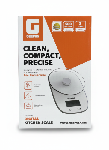 ميزان مطبخ رقمي GEEPAS – دقة، أناقة، وسهولة استخدا...