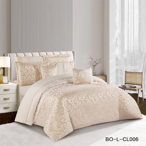 طقم سرير فاخر 8 قطع بنقشة ملكية ناعمة