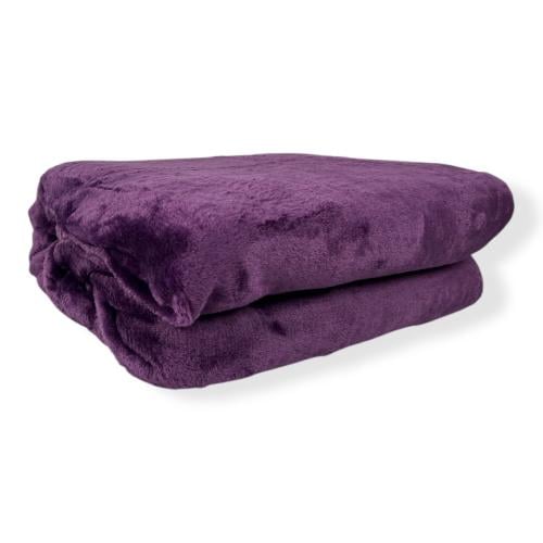 بطانية سنجل مخملية سادة – لمسة ناعمة لليالي البارد...