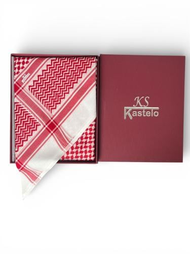 شماغ KS Kastelo الأحمر – أناقة فاخرة بلمسة عصرية