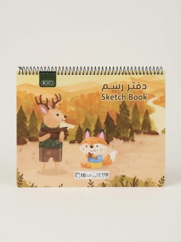 دفتر رسم ROCO سبايرال بتصميم حيوانات الغابة - 16 و...