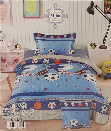 طقم سرير أطفال رياضي من ميلان بتصميم كرات متعددة –...