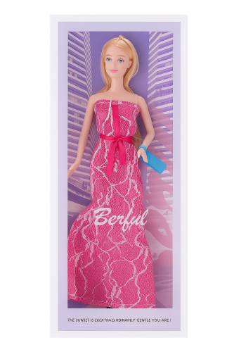 دمية Berful بفستان وردي أنيق – لإطلالة عصرية وساحر...