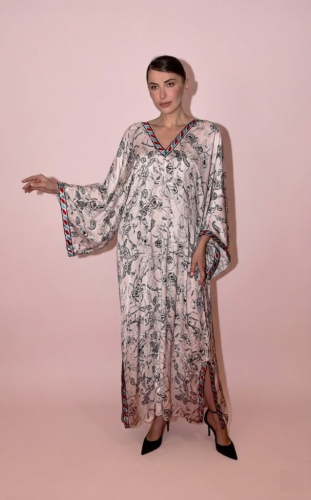Long embroidered thobe