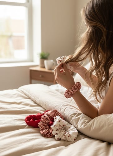 ربطات شعر بألوان متميزه ثلاث حبات