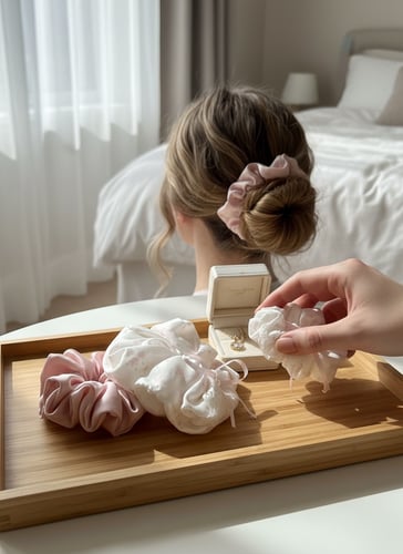 ربطات شعر قماش ناعم قطعتين