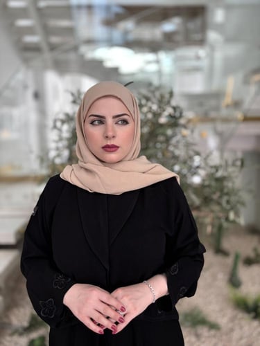 طرحة آسلين أسود وبيج .