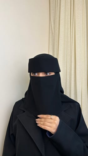 نقاب اسلامي حرير.