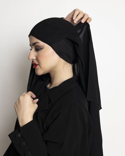 طرحة بندانة + نقاب ملكي