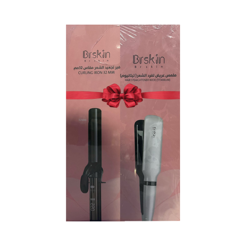 مجموعة Brskin لفرد وتجعيد الشعر – مكواة تيتانيوم +...